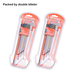 Imagen de Set Llaves Allen Colores 9 Pzs Punta Bola 1.5-10 Mm Harden