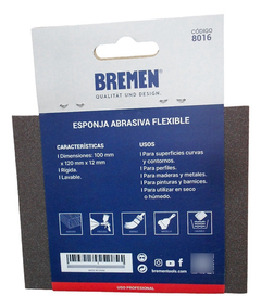 Imagen de Lija Esponja Abrasiva Lavable 8016 Flexible Grano 180 Bremen