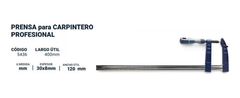 Prensa Sargento Tipo F Carpintero 120 X 400 Mm Bremen 5436 - comprar online