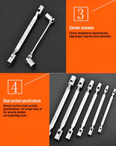 Llave Pipa Articulada Doble Boca Harden 16mm/17mm 540316 en internet