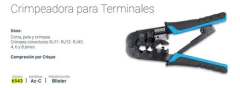 Pinza Crimpeadora Bremen 6543 Red Rj45 Rj11 Rj12 Pelacable en internet