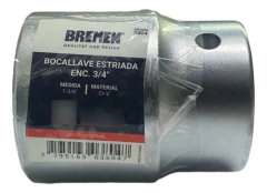 Imagen de Tubo Bocallave Estriada 1-3/8 Encastre 3/4 Bremen 3804