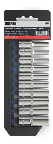 Juego De Llaves Tubo Bremen Largos Enc 3/8 6a15mm 10pz 6336