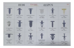 Kit Surtido 415 Remaches Clip Y Sacaclip Eurotech Eu6650 - Herramientas Dali
