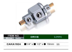 Adaptador 19mm A 1/2 Y 1/4 Con Iman 55mm Toptul Caka1924