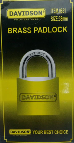 Candado Hierro Bronceado 38mm 3 Llaves Davidson Da851