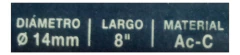 Mecha Madera Helicoidal Larga 14mm Largo 8 PuLG Bremen 3050 - Herramientas Dali