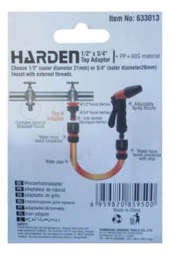 Imagen de Conector Acople Manguera 1/2 A 3/4 Jardineria Harden 633013