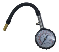 Medidor Aire Presion Neumatico Manguera 100psi Ruhlmann