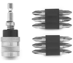 Adaptador Punta 1/4 Bremen Atornillador Durlock 12 Pzs 7293