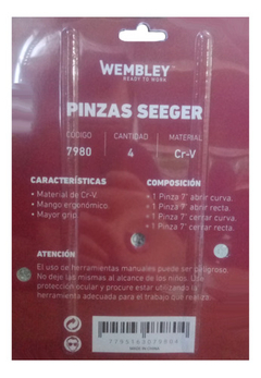 Set Juego 4 Pinzas 4u Seguer Seeguer 7 Pulgadas Wembley 7980 en internet