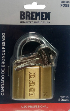 Candado De Bronce Pesado 50 Mm Bremen 7058 en internet