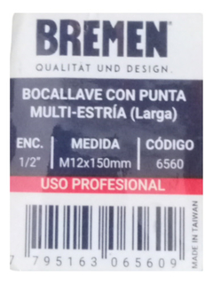 Imagen de Tubo Punta Multiestria Larga M12 15cm Tapa Vw Bremen 6560
