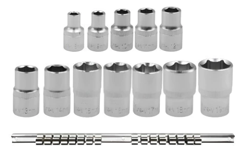 Juego Tubo Enc 1/2 Hexag. Corto 12pz De 8 A 19mm Bremen