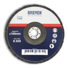 1 Disco Abrasivo Fibra Gruesa Pulir180 Mm 7 Pul Bremen 7460