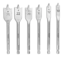 Set Mecha Pala Madera Bremen 6 Piezas Brocas 10 A 25 Mm 7616