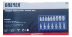 Set Juego Bremen 4577 16 Tubos Torx Hembra Macho Enc 1/2 - comprar online