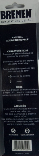 Espejo De Inspeccion Tipo Mecanico Bremen 7105 Extensible en internet