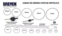 Kit Juego De Sierras Copa Bi-metalicas 16 Piezas Bremen 6672 en internet
