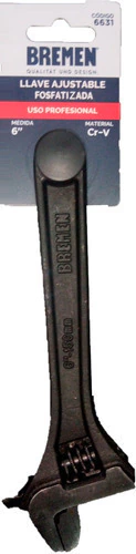 Llave Francesa Ajustable 6 Pulgadas Fosfatizada Bremen 6631 - comprar online
