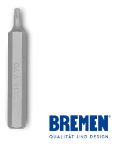 Punta Hexa. Torx T 20 Encastre 10mm Largo 75mm Bremen 6155