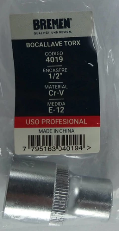 Bocallave Tubo Torx Hembra E12 Encastre 1/2 Bremen 4019 en internet