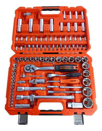 Juego De Tubos Bocallaves 94pz 1/2 y 1/4 pulg Maletin Harden