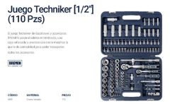 Set Tubos 110 Pzs 6499 + Manija Bremen + 23 Llaves Combinada en internet