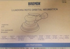 Lijadora Roto Orbital Neumatica Bremen 125 Mm 5 PuLG 7518 - Herramientas Dali