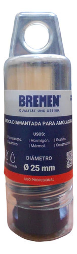 Broca Diamantada Amoladora Bremen 25mm 8054 - Herramientas Dali