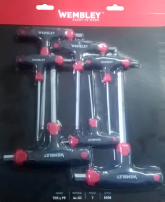 Set Juego 7 Llaves Allen Cardanicas Punta Bola Wembley 8008 - tienda online