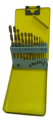 Set Juego 13 Mechas 1,5 A 6,5mm Titanio Hss C/ Caja Davidson en internet
