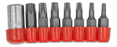 Juego Puntas Bremen Tamper Torx 8pz Enc 1/4 P/acero 3000