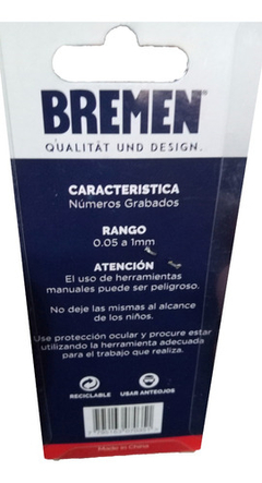 7035 Sondas Galgas Curvas Bremen Milimetro Grabadas 16 Pz - tienda online