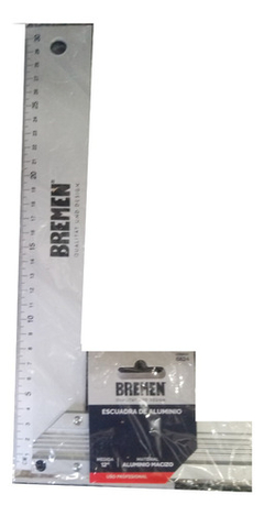 Escuadra De Aluminio 30cm Reforzada Profesional Bremen 6824 - comprar online