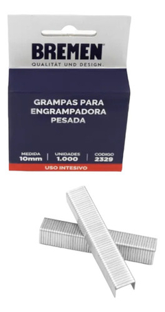 Grampas Para Engrampadora Manual Pesada Bremen 2329 10mm