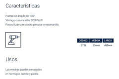 Mecha Broca Widia Sds Plus Hormigon 25 X 450mm Bremen 2756