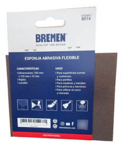Imagen de Lija Esponja Abrasiva Lavable 8014 Flexible Grano 320 Bremen