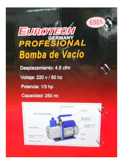 Imagen de Bomba Vacio Refrigeracion Aire Acondicionado 130l Eurotech