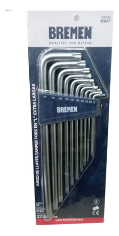 Juego Llaves Torx Extra Larga Bremen 10pz T8 A T50 6907 - tienda online