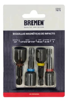 Juego Boquillas Magneticas De Impacto Bremen 4 Unidades 7875 - tienda online