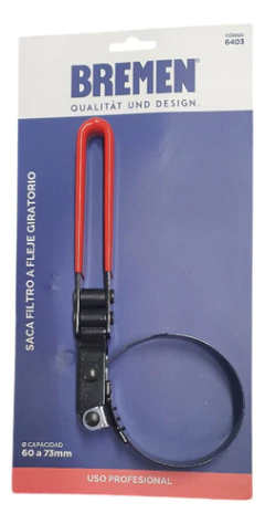 Llave Saca Filtro Bremen Aceite A Fleje Giratorio 60-74 6403 - comprar online