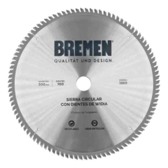 Sierra Circular 300 Mm X 100 Dientes Widia Bremen 3869 Corte