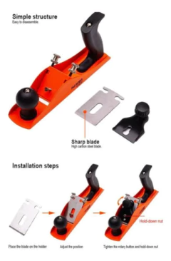 Cepillo Carpintero Garlopa Madera 235 X 44 Mm Harden 614512 - comprar online