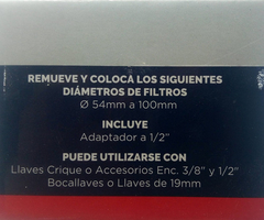 Llave Saca Filtro Bremen Enc 1/2 3 Patas 54 - 116mm 6724 - tienda online