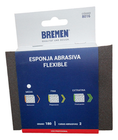 Lija Esponja Abrasiva Lavable 8016 Flexible Grano 180 Bremen - tienda online