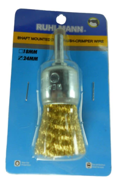 Cepillo Brocha Taladro Descarbonizador 24 Mm Bronce Ruhlmann - tienda online