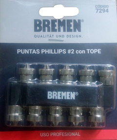 Puntas Atornillador Ph2 Con Tope Durlock Bremen X 10 U 7294 - Herramientas Dali