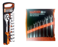 Kit 8 X Llaves Comb 8 A 19mm + 10 Tubos C/ Crique 1/2 Harden