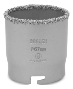 Mecha Broca Copa Tungsteno 67mm Ceramica Pared Bremen 3882